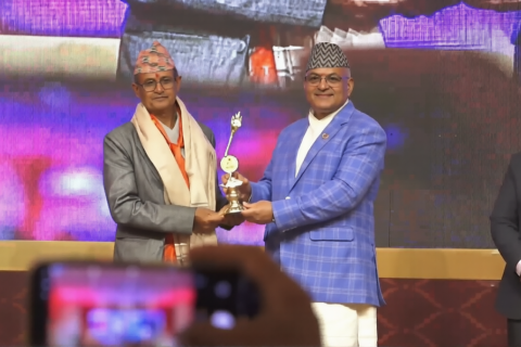 ओलम्पियन टीका बहादुर बोगटी पोखरामा ‘लाइफटाइम एचिभ्मेन्ट अवार्ड’ बाट सम्मानित