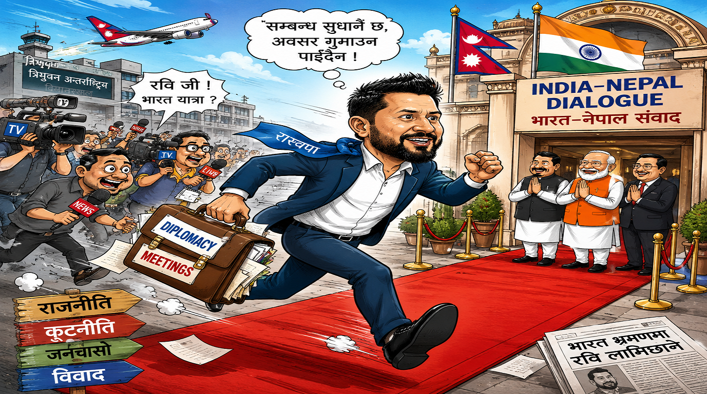 रवि लामिछाने आज भारत जाँदै : नयाँदिल्लीमा उच्चस्तरीय भेटवार्ता गर्ने