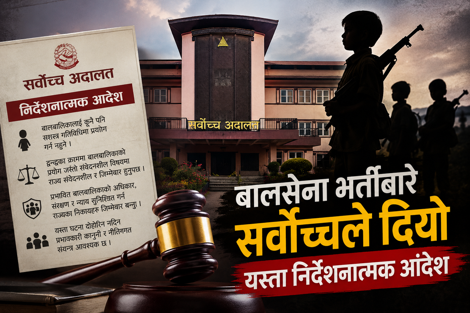 बालसेना भर्तीबारे सर्वोच्चले दियो यस्ता निर्देशनात्मक आदेश