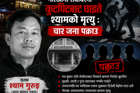 गोरखाको रोधिघरमा कुटपिटबाट घाइते श्याम गुरुङको मृत्यु, चार जना पक्राउ