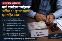 नापी कार्यालय चाबहिलका अमिन ६० हजार रुपैयाँ घुससहित पक्राउ