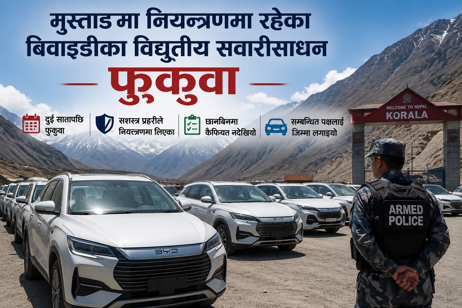 दुई सातादेखि सरकारी नियन्त्रणमा रहेका बिवाइडी चिनियाँ विद्युतीय सवारीसाधन फुकुवा