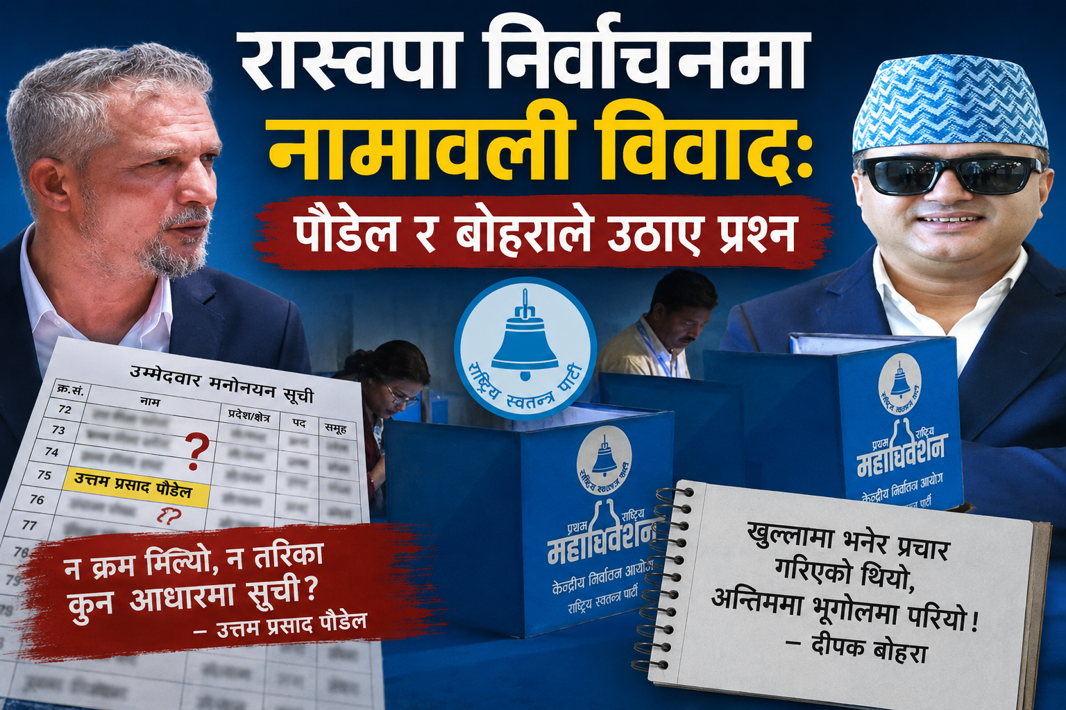 रास्वपाको मनोनयन सुची देखेर सांसद पौडेल तीन छक, बोहरा असन्तुष्ट :  भन्छन, “बुझिन मैले बुझाईदेउ कसैले”
