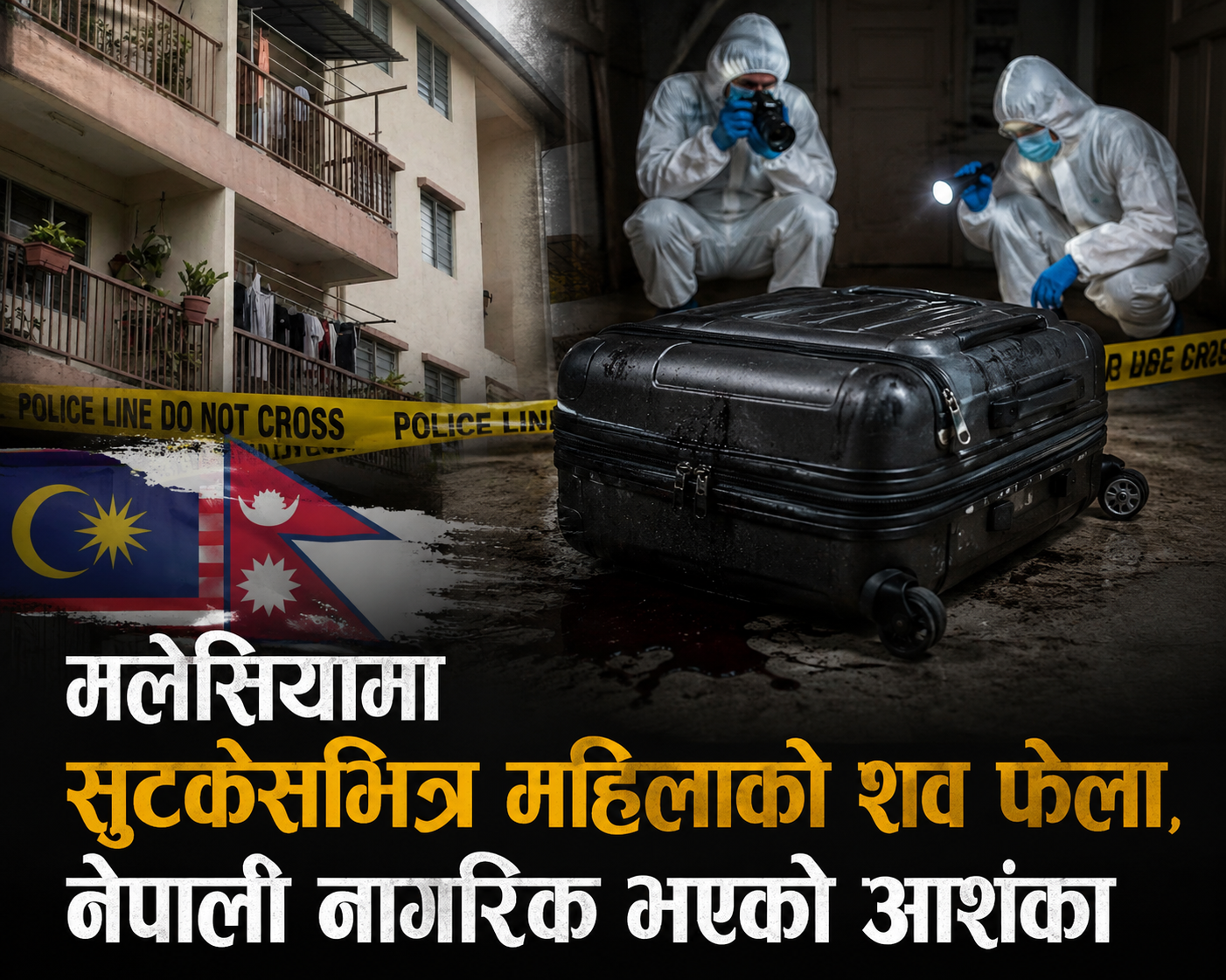 मलेसियामा सुटकेसभित्र भेटियो महिलाको शव : नेपाली महिला भएको आशंका