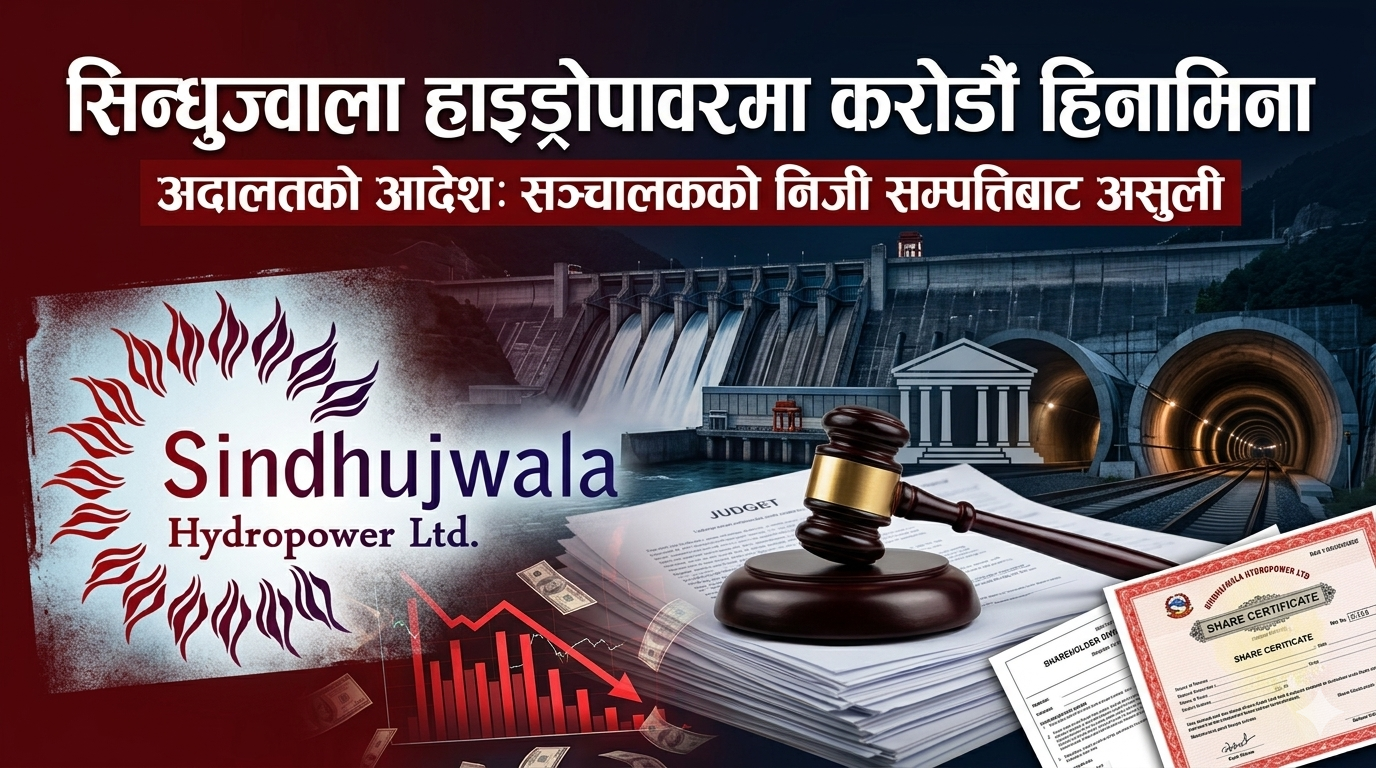 सिन्धुज्वाला हाइड्रोपावरमा करोडौँ रुपैयाँ हिनामिना पुष्टि, सञ्चालकको निजी सम्पत्तिबाट असुल गरिने