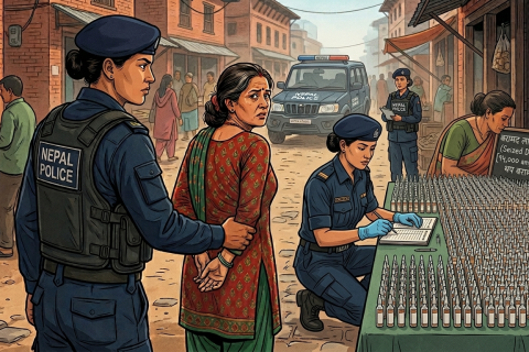 पोखराको पृथ्वीचोकबाट ठुलो मात्रामा प्रतिबन्धित लागूऔषधसहित एक महिला नियन्त्रणमा