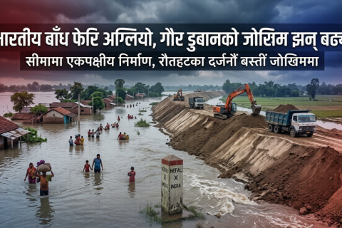 भारतले एकतर्फी रुपमा बैरगनिया बाँध अग्ल्यायो, गौरसहित दर्जनौँ नेपाली बस्ती डुबानको उच्च जोखिममा