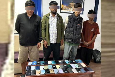 काठमाण्डौमा चोरीका मोबाइल किनबेचमा संलग्न चार जना पक्राउ, ४२ थान मोबाइल बरामद