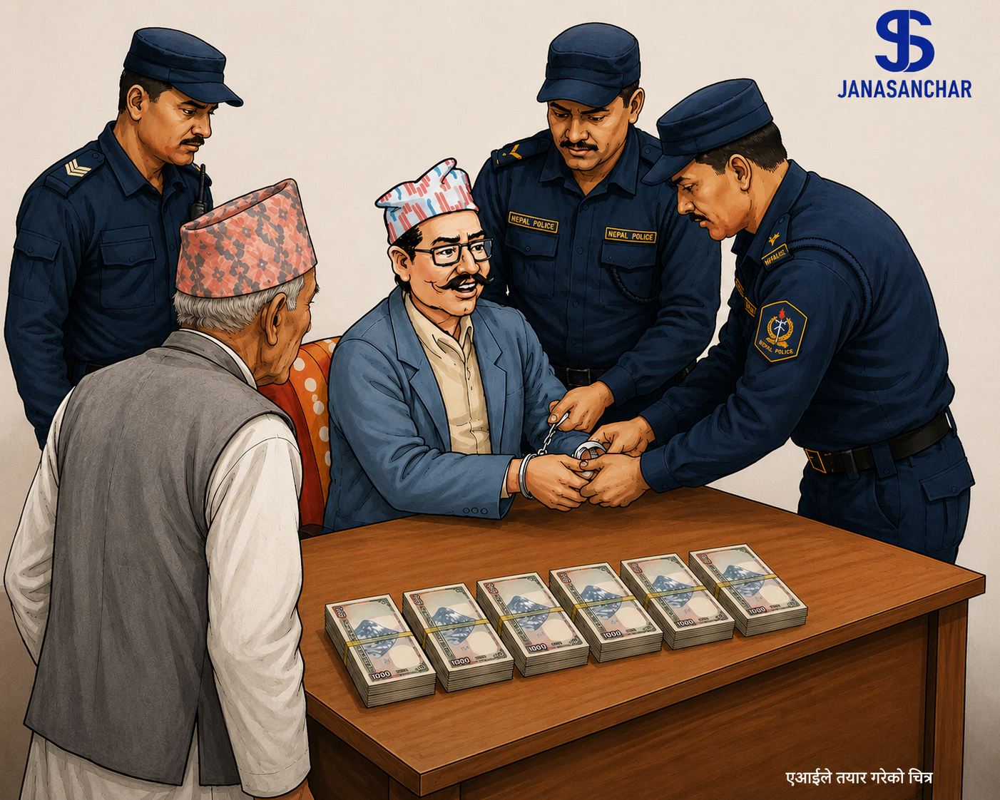 इलामको चुलाचुली गाउँपालिकाका इन्जिनियर खड्का ६ लाख घुससहित झापामा पक्राउ