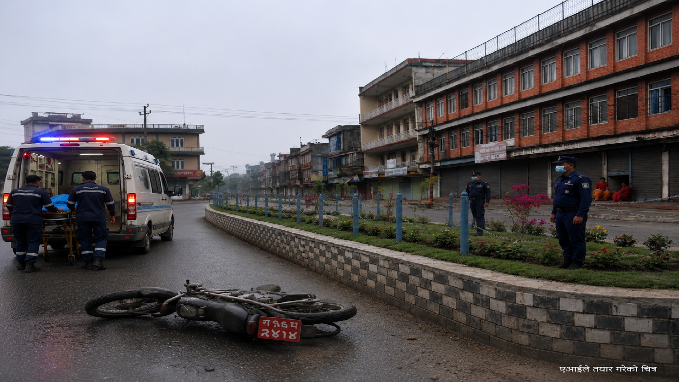 पोखराको पालिखेचोकमा एकाबिहानै मोटरसाइकल दुर्घटना : पर्वतका २४ वर्षीय युवाको निधन