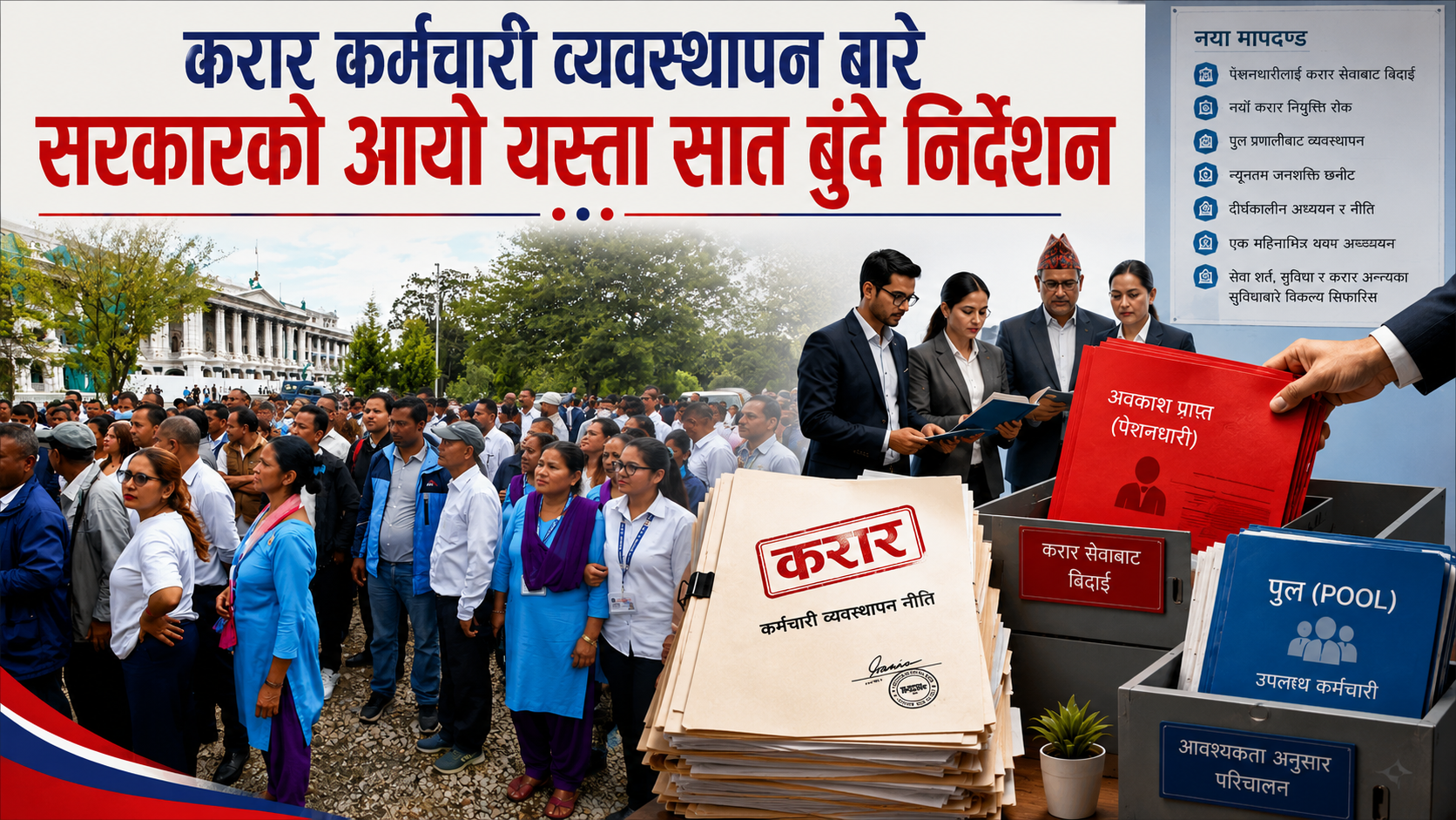 करार कर्मचारी व्यवस्थापनमा सरकारको नयाँ नीति : खर्च नियन्त्रण कि रोजगारीमा अनिश्चितता?