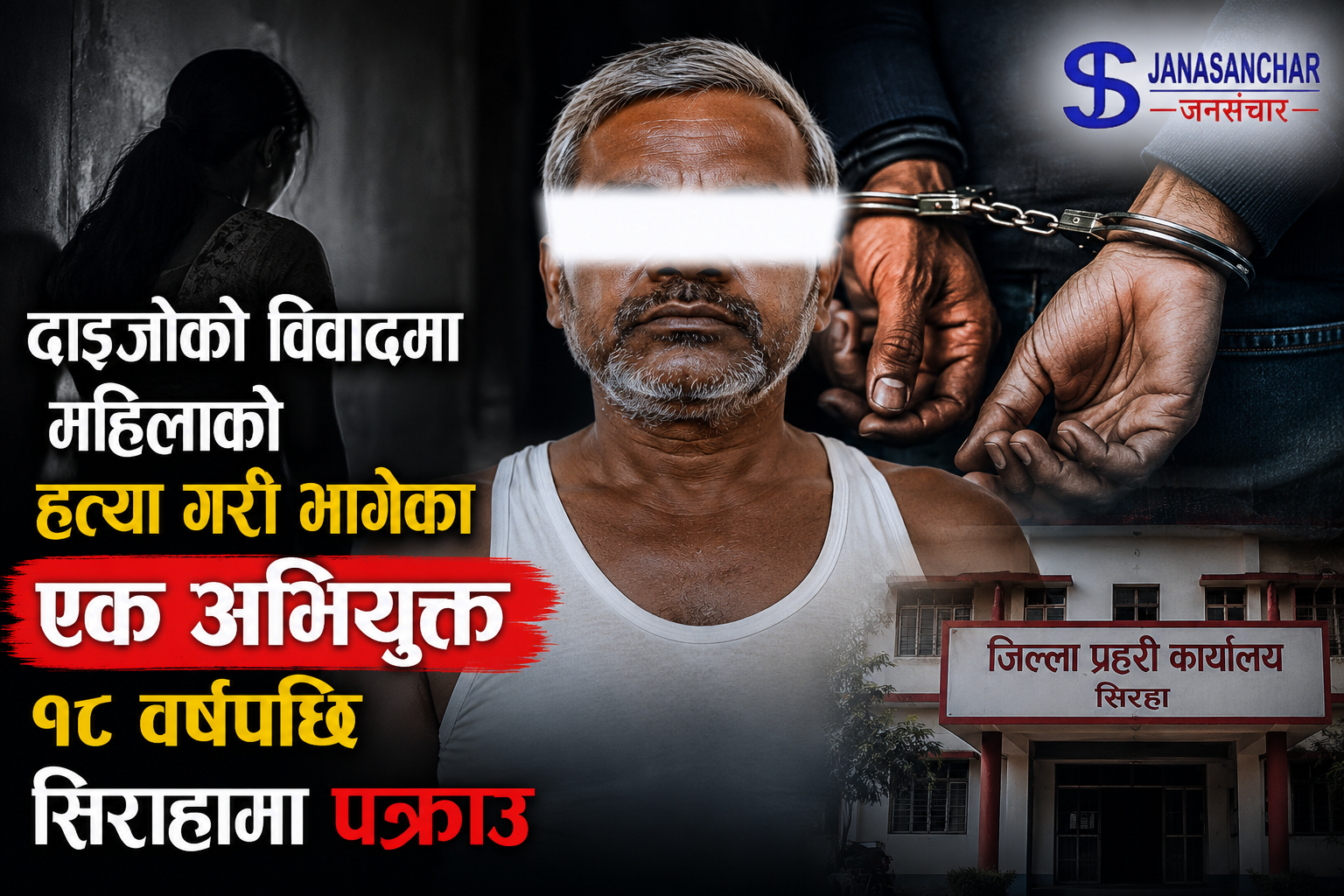दाइजोको विवादमा महिलाको हत्या गरी भागेका एक अभियुक्त १८ वर्षपछि सिराहामा पक्राउ