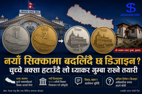 १ र २ रुपैयाँका नयाँ सिक्का आउँदै : ‘चुच्चे नक्सा’ हट्ने चर्चाबारे राष्ट्र बैंक के भन्छ ?