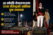 २० वर्षपछि नेपालगन्जमा गएराती तत्कालीन राजा वीरेन्द्रको शालिक पुनःस्थापना