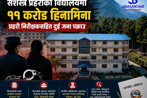 सशस्त्र प्रहरीको कीर्तिपुरस्थित विद्यालयमा करिब ११ करोड रुपैयाँ हिनामिना : प्रहरी निरीक्षकसहित दुई जना पक्राउ
