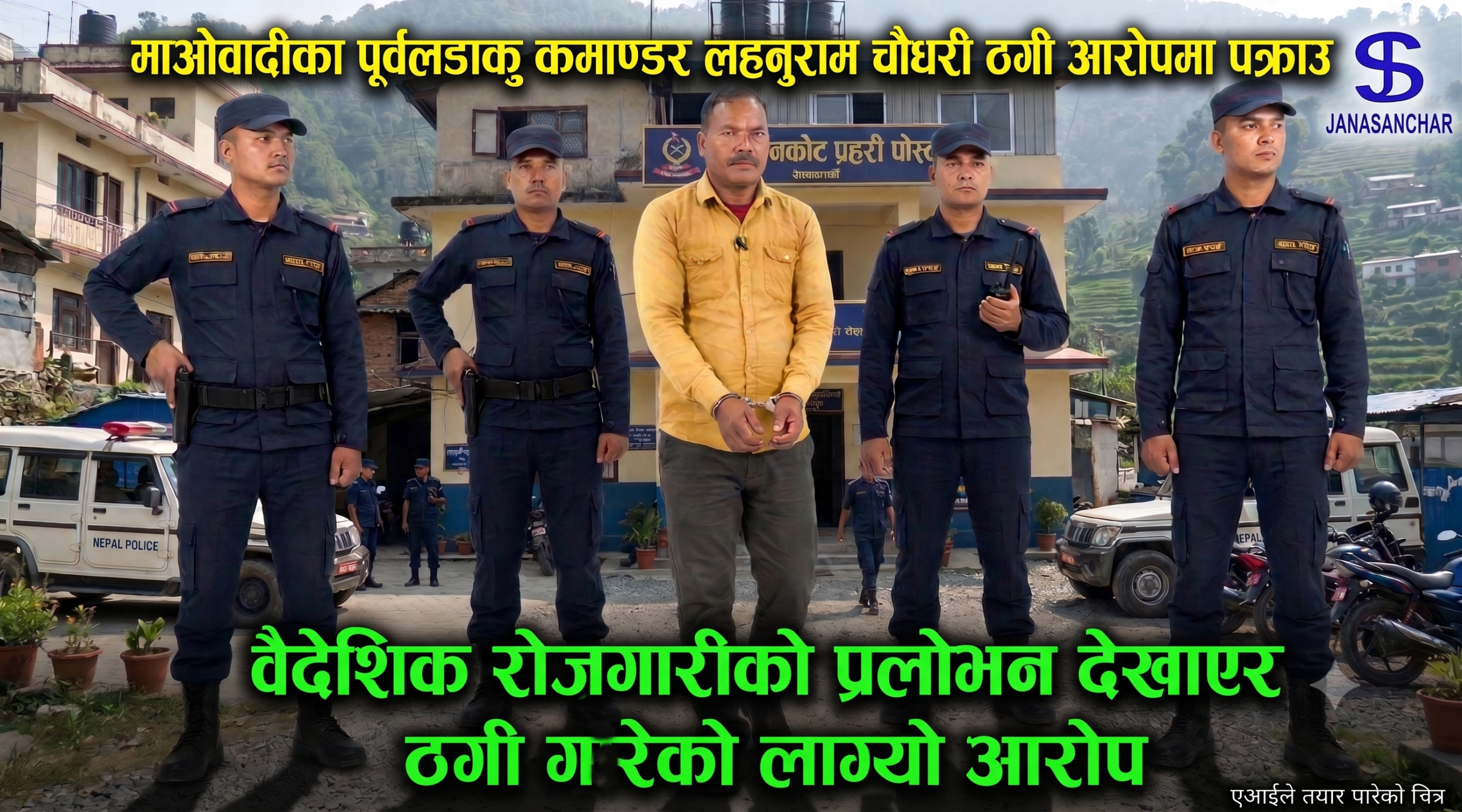 विदेश पठाइदिने भन्दै ठगी गरेको आरोपमा पूर्व माओवादीका पूर्व कमाण्डर लहानु चौधरी पक्राउ