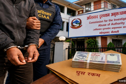 कैलालीमा दुई लाख रुपैयाँ घुससहित विद्यालय व्यवस्थापन समितिका सदस्य पक्राउ