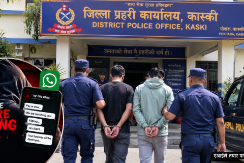 ‘द फायर ग्याङ’का नाममा पोखराका पर्यटन व्यवसायीलाई धम्की : धम्क्याउँदै रकम माग्ने दुई जना पोखराबाट पक्राउ