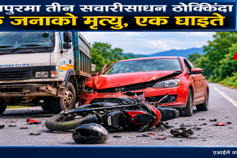 भरतपुरमा तीन सवारीसाधन एकापसमा ठोक्किँदा एक जनाको मृत्यु, एक घाइते