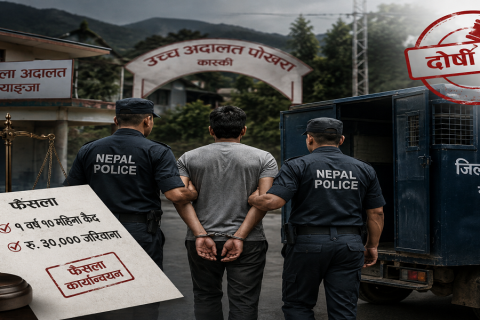 चोरी मुद्दामा दोषी ठहर भै कैद तथा जरिवाना तोकिएका तनहुँका युवा पोखराबाट पक्राउ