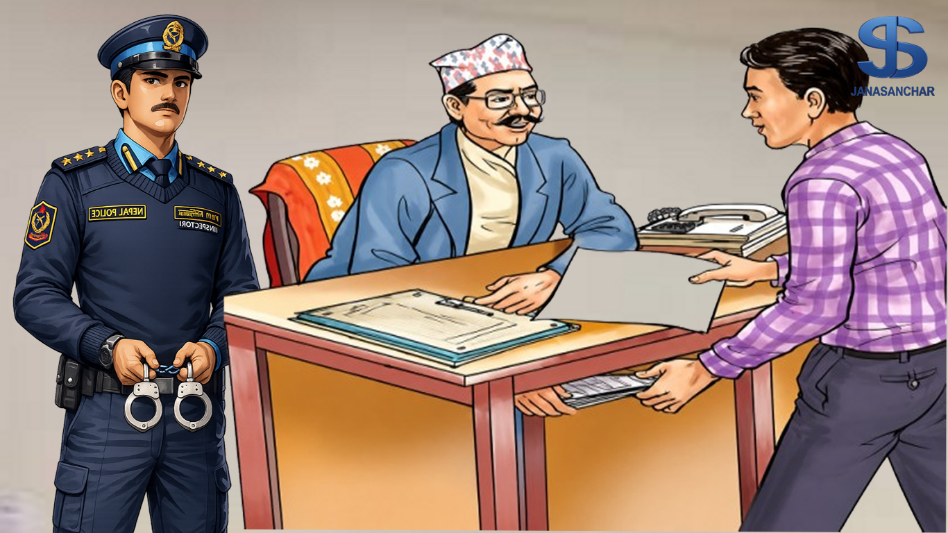 काठमाडौंको बालाजुबाट एक लाख रुपैयाँ घुससहित सूचना प्रविधि अधिकृत तामाङ पक्राउ