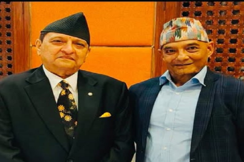 पूर्वराजा ज्ञानेन्द्रसँग ‘जय नेपाल पार्टी’का संयोजक धवलशम्शेर राणाले गरे भेटवार्ता