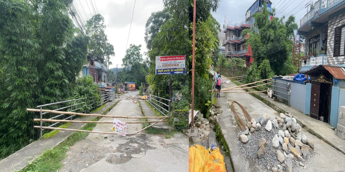 बाढीले फिर्केखोलाको पुल भासिएर भत्कियो, आवतजावत पूर्णरूपमा बन्द