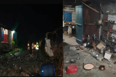 म्याग्दीको पाखोबोटमा ढुंगा खसेर लाग्दा एक बालक घाइते, दुई घरमा क्षति