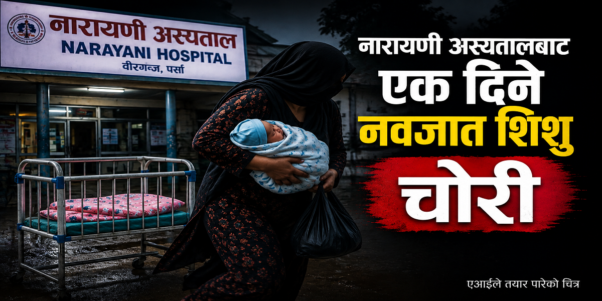 वीरगन्जस्थित नारायणी अस्पतालबाट एक दिने नवजात शिशु चोरी