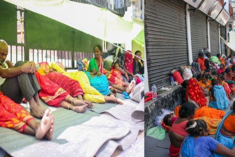 सहकारी तथा लघुवित्तपीडितको पाँच दिनदेखि मानव अधिकार आयोग परिसरमा धर्ना