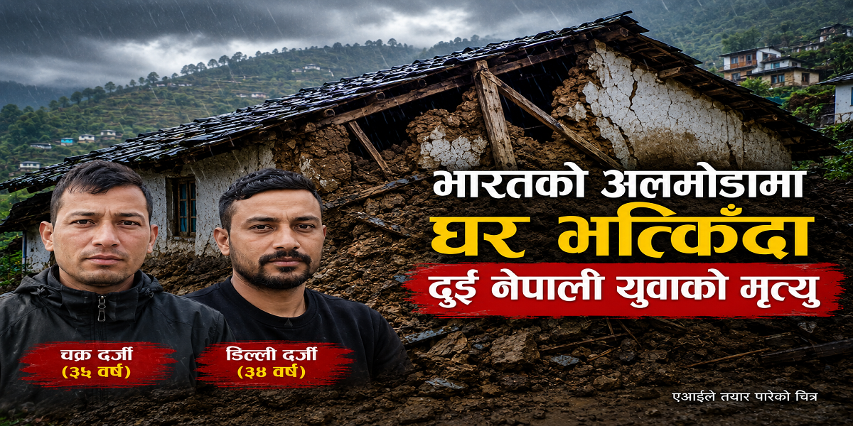 भारतको अल्मोडामा घर भत्किँदा दुई नेपाली युवाको मृत्यु