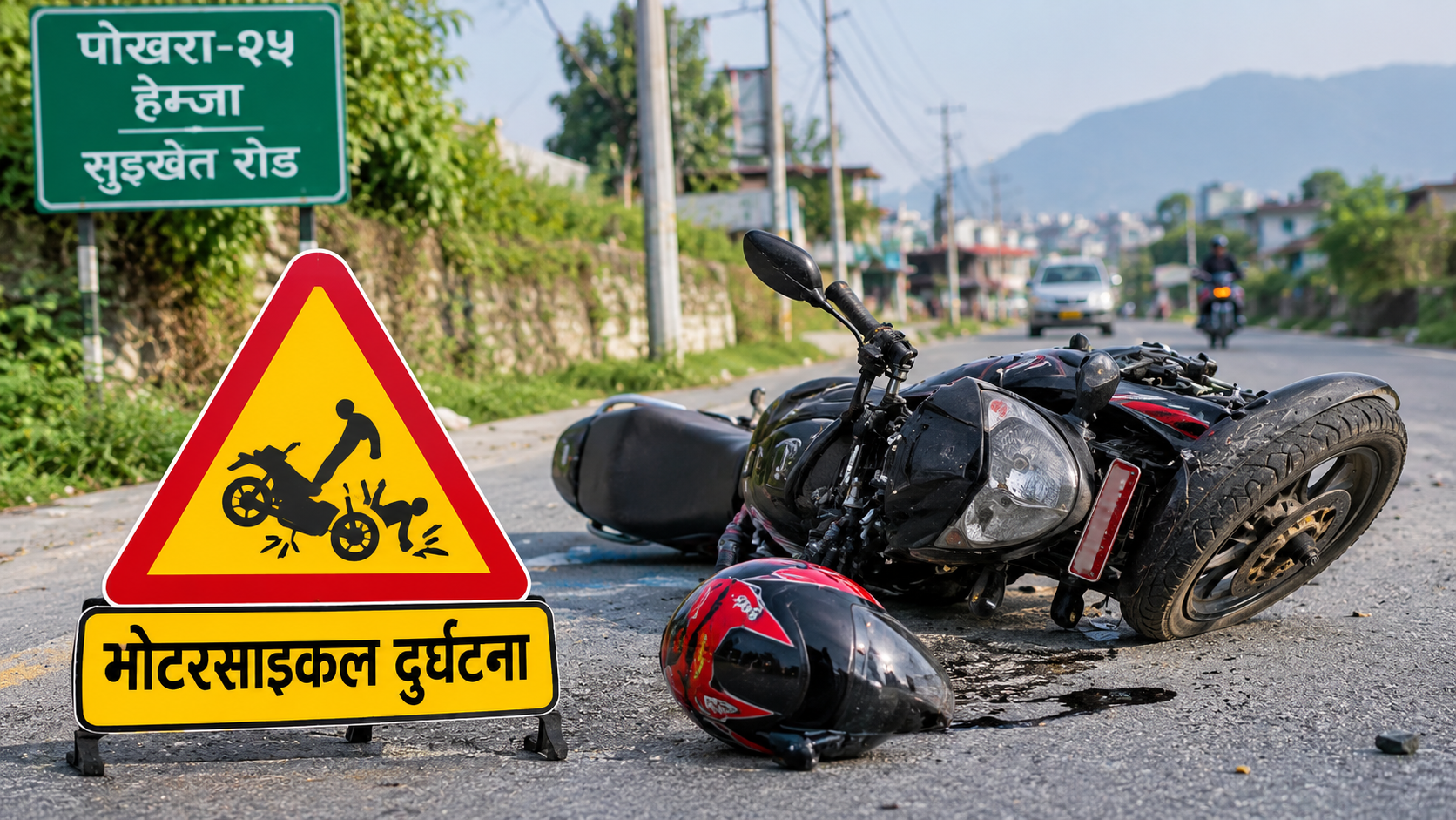 पोखराको सुईखेतमा स्कुटर दुर्घटना : एक महिलाको मृत्यु