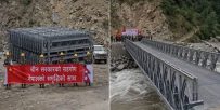 चीनले नेपाललाई दियो एकसय मिटर लम्बाइका दुई वटा बेलीब्रिज