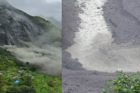 दार्चुलामा पहिरोले चौलानी नदी आधा थुनियो, तटीय क्षेत्रमा उच्च सतर्कता