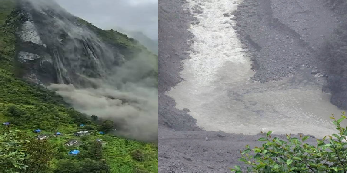 दार्चुलामा पहिरोले चौलानी नदी आधा थुनियो, तटीय क्षेत्रमा उच्च सतर्कता
