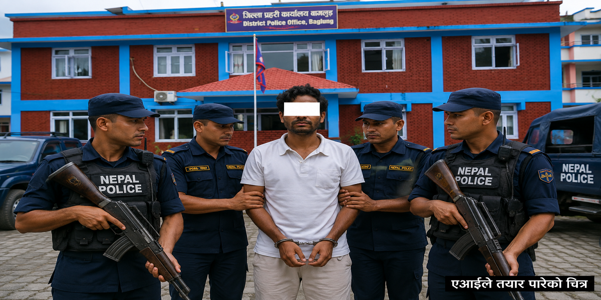 अश्लील फोटो देखाएर ब्ल्याकमेल गरेको आरोपमा पर्वतका युवा बागलुङ प्रहरीको नियन्त्रणमा