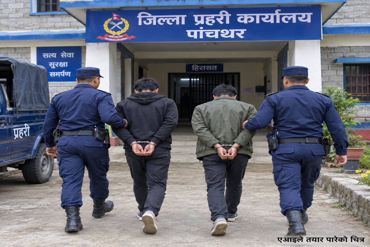छिमेकीको हत्या गरी आत्महत्याको रूप दिन खोज्ने दुई किशोर पाँचथरमा पक्राउ