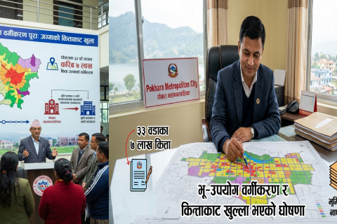 पोखराका करिब सात लाख कित्ताको भू–उपयोग वर्गीकरण सकियो : पोखरामा अब जग्गाको कित्ताकाट गर्न पाइने