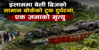 इलाममा बेली ब्रिजका सामग्री बोकेको ट्रक दुर्घटना, भारतीय सहचालकको मृत्यु, दुई जना घाइते