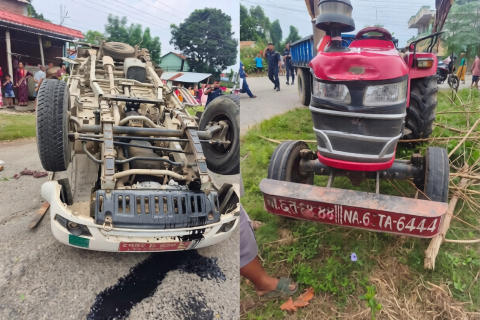 चितवनमा जिप र ट्याक्टर ठोक्किँदा एक जनाको मृत्यु, १० घाइते
