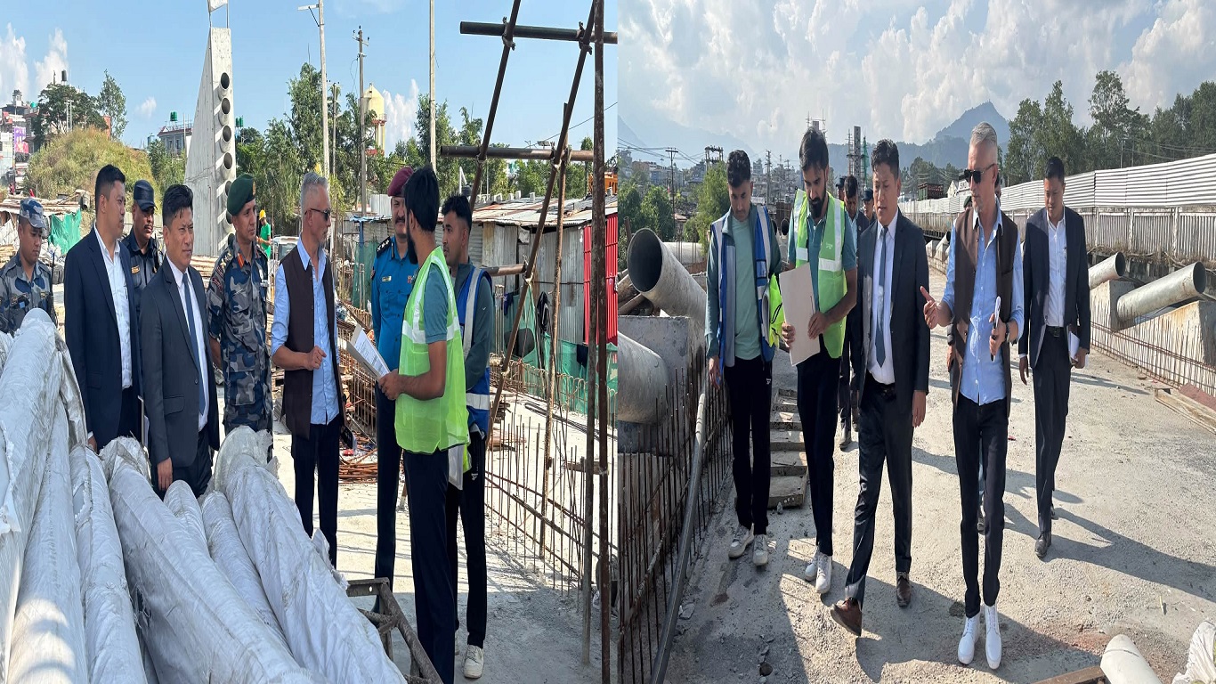 प्रतिनिधिसभा सदस्य पौडेलद्वारा पोखराको सेती र फिर्के खोला पुलको अनुगमन : दिए यस्तो कडा निर्देशन