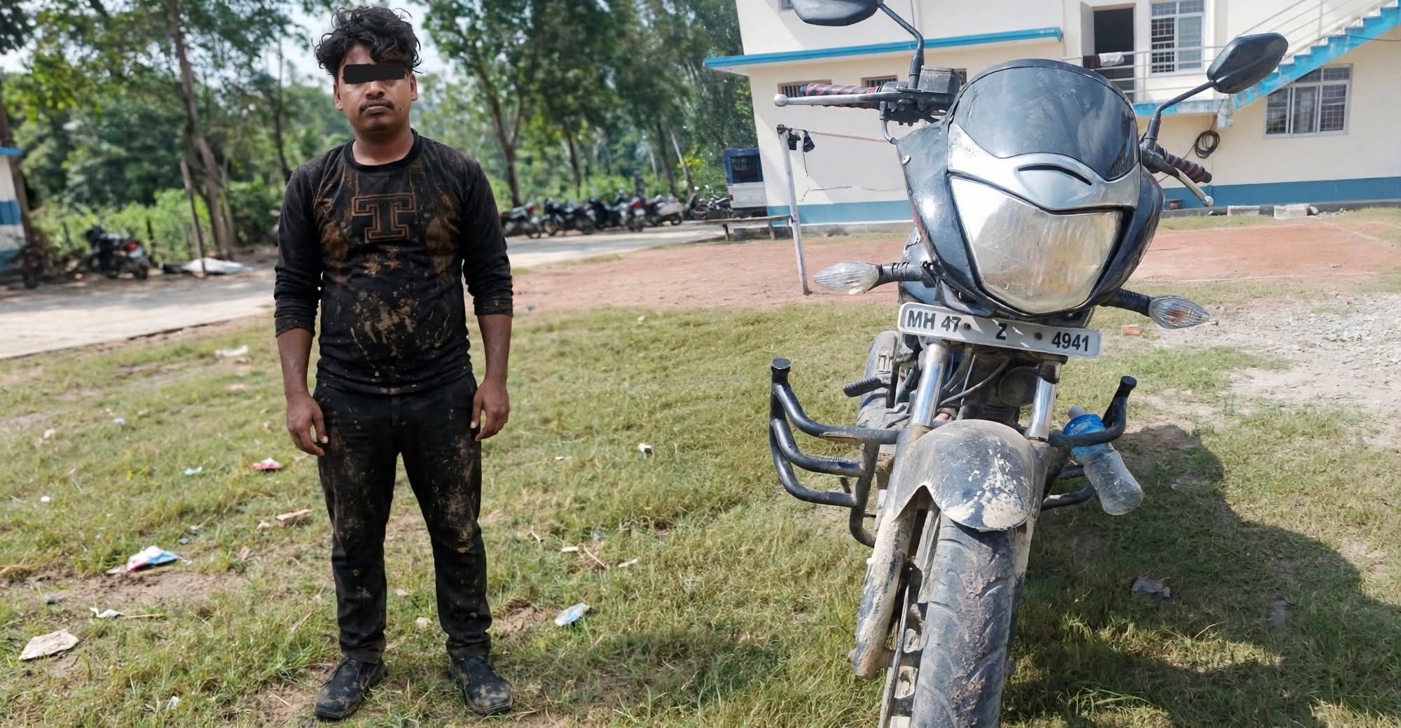 मोटरसाइकलको ठक्करबाट चार वर्षीय बालकको मृत्यु भएपछि  भागेका चालकलाई हवाई फायर गरेर पक्राउ