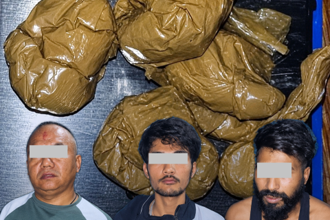 अबैध लागू औषध खैरो हेरोइनसहित पोखराबाट तीन जना पक्राउ