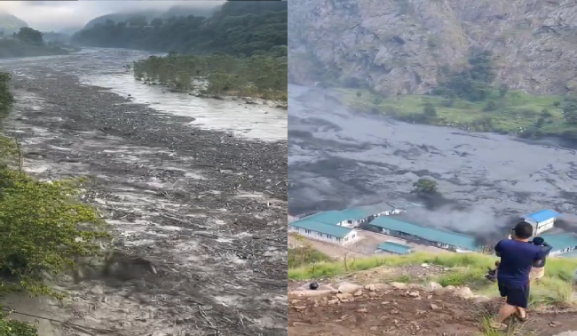 गोरखामा उङ्गिलुङ खोलाको पहिरोले बूढीगण्डकीमा लेदोसहितको बाढी : भेडीगोठमा बस्दै आएका पांच जना सम्पर्कविहीन