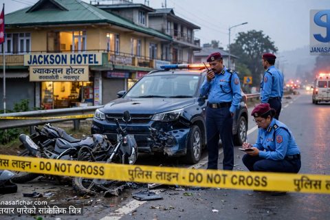 कावासोतीमा कारको ठक्करबाट मोटरसाइकल चालकको मृत्यु, कार चालक पक्राउ