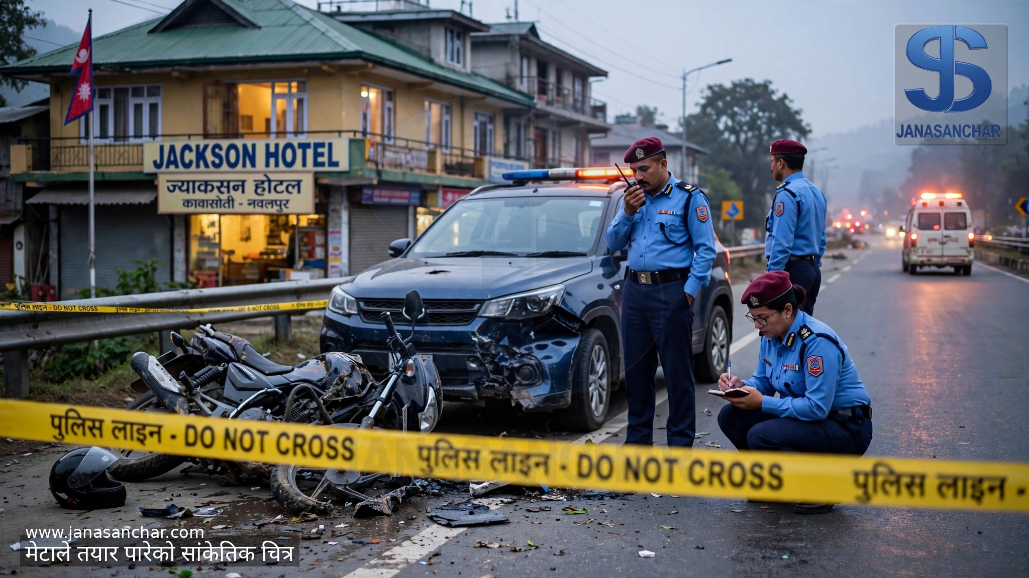 कावासोतीमा कारको ठक्करबाट मोटरसाइकल चालकको मृत्यु, कार चालक पक्राउ