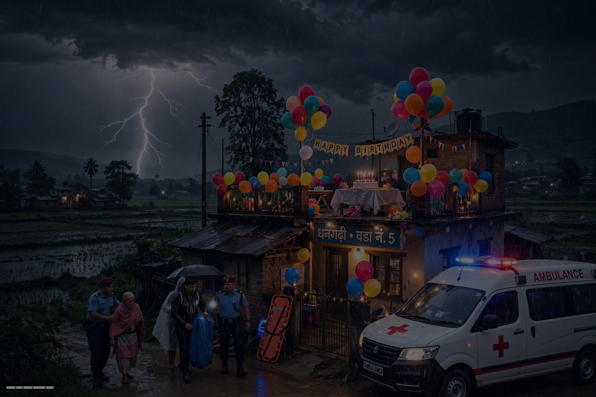 कैलालीमा चट्याङ लागेर गएराती जन्मदिन मनाइरहेका सात जना घाइते