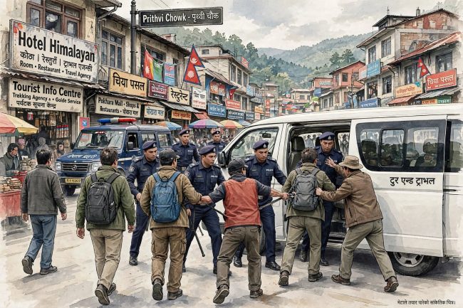 पोखरामा पर्यटकलाई दुःख हैरानी दिने पांचजना प्रहरी नियन्त्रणमा