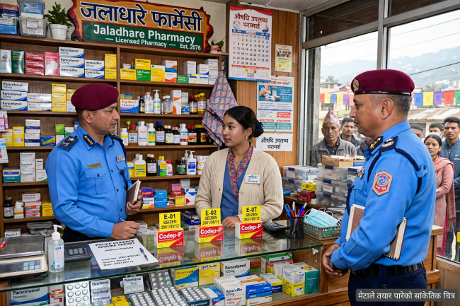 पोखराबाट ठूलो मात्रामा प्रतिबन्धित लागू औषधसहित फार्मेसी सञ्चालिका पक्राउ