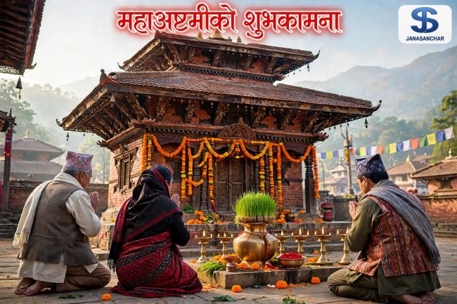 आज बिजया दशमीको आठौं दिन : महाअष्टमी हर्षोल्लासका साथ मनाइँदै